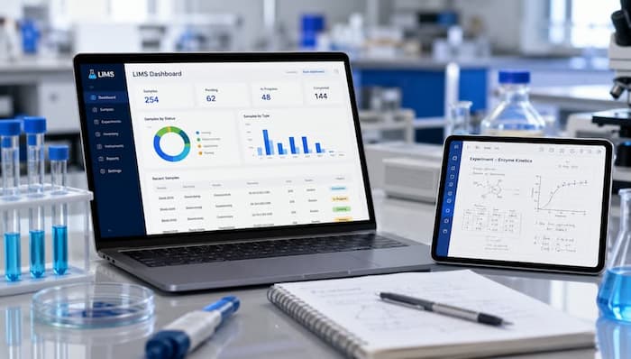 Electronic Lab Notebook (ELN) and LIMS software managing laboratory data, sample tracking, scientific workflows, research documentation, and regulatory compliance.