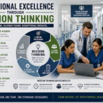 Cross-functional healthcare teams aligned around a shared patient outcome, representing operational excellence through mission thinking